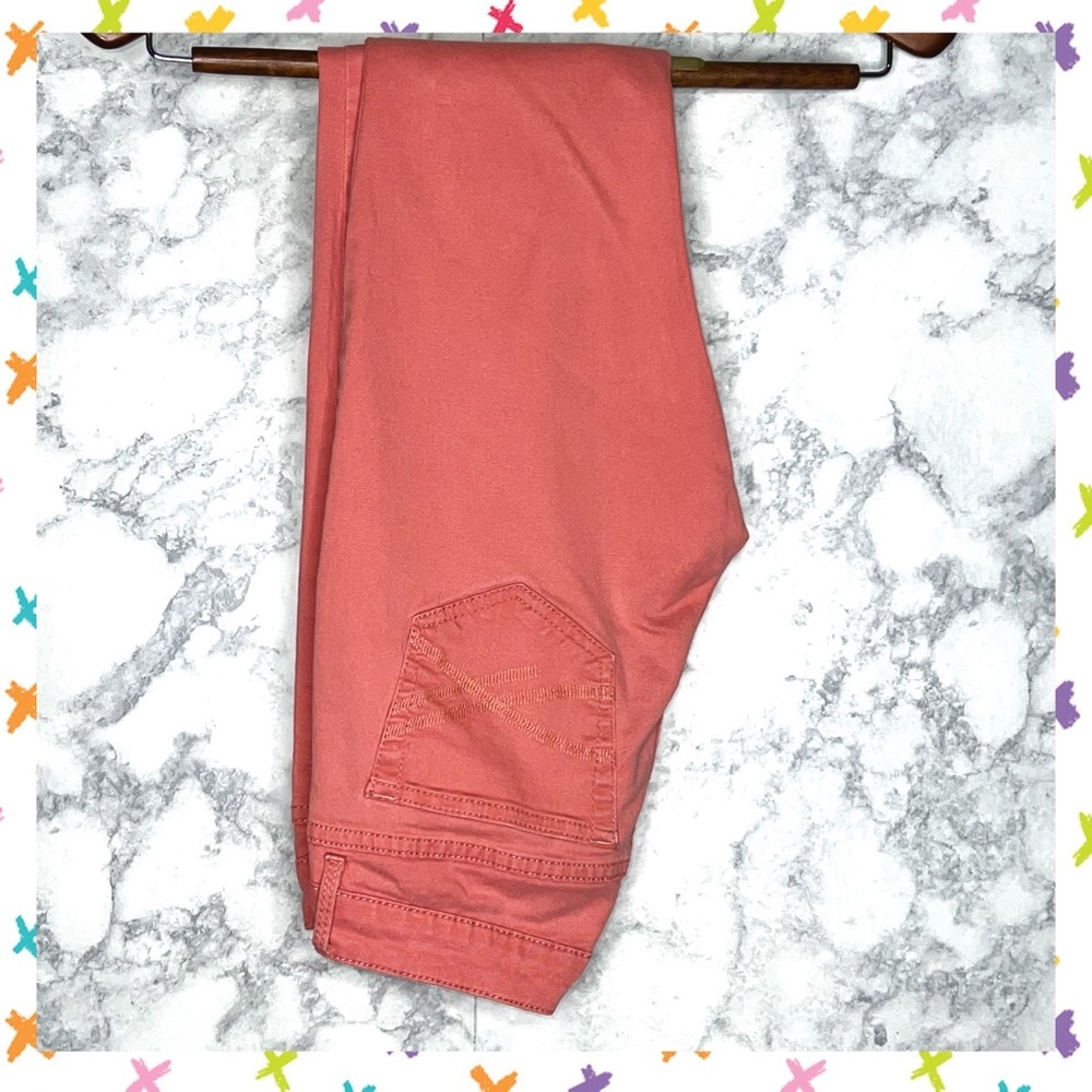 Aeropostale Lola Skinny Jeans Juniors 1/2 Coral Stretch Denim